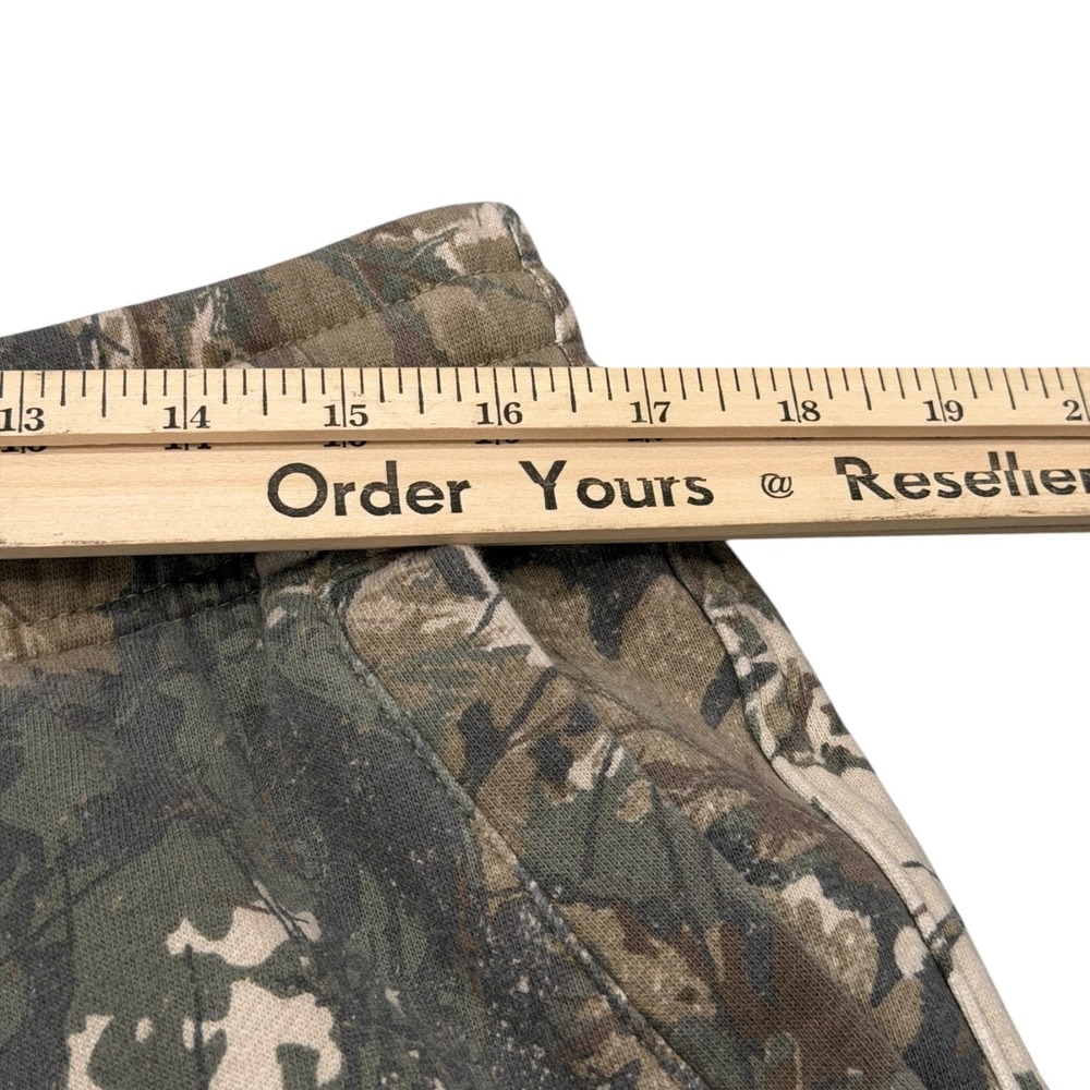 Ninth Hall Sweatpants Mens Medium Camo Wide Leg Bungee Real Tree Fleece Brown - Picture 6 of 11